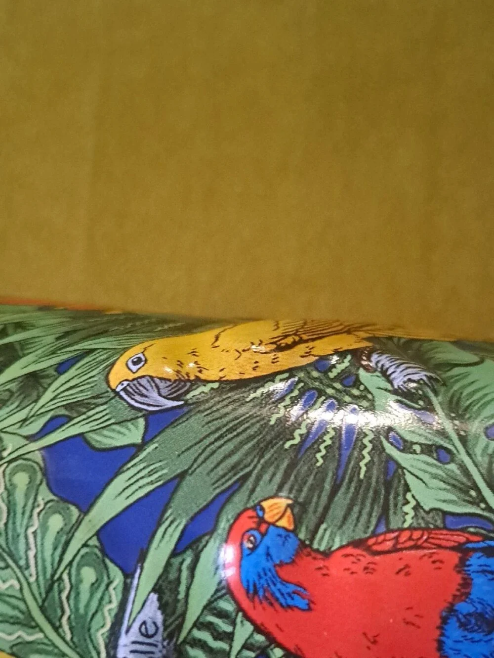 3d Margaritaville Blue Parrot Print Ceramic Bird Mug - Yellow & Red Design